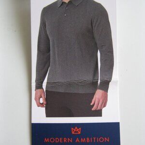 Modern Ambition Men's Responsible Cotton/Wool Blend Polo Shirt, gray, XXL (1004)